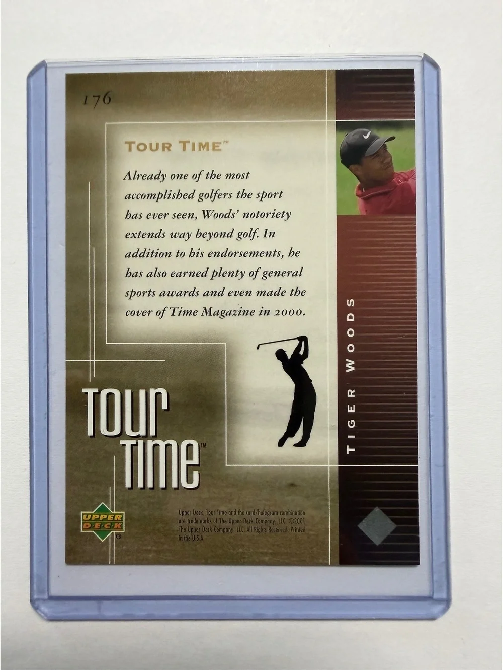 2001 Upper Deck Tour Time Tiger Woods Golf Trading Card